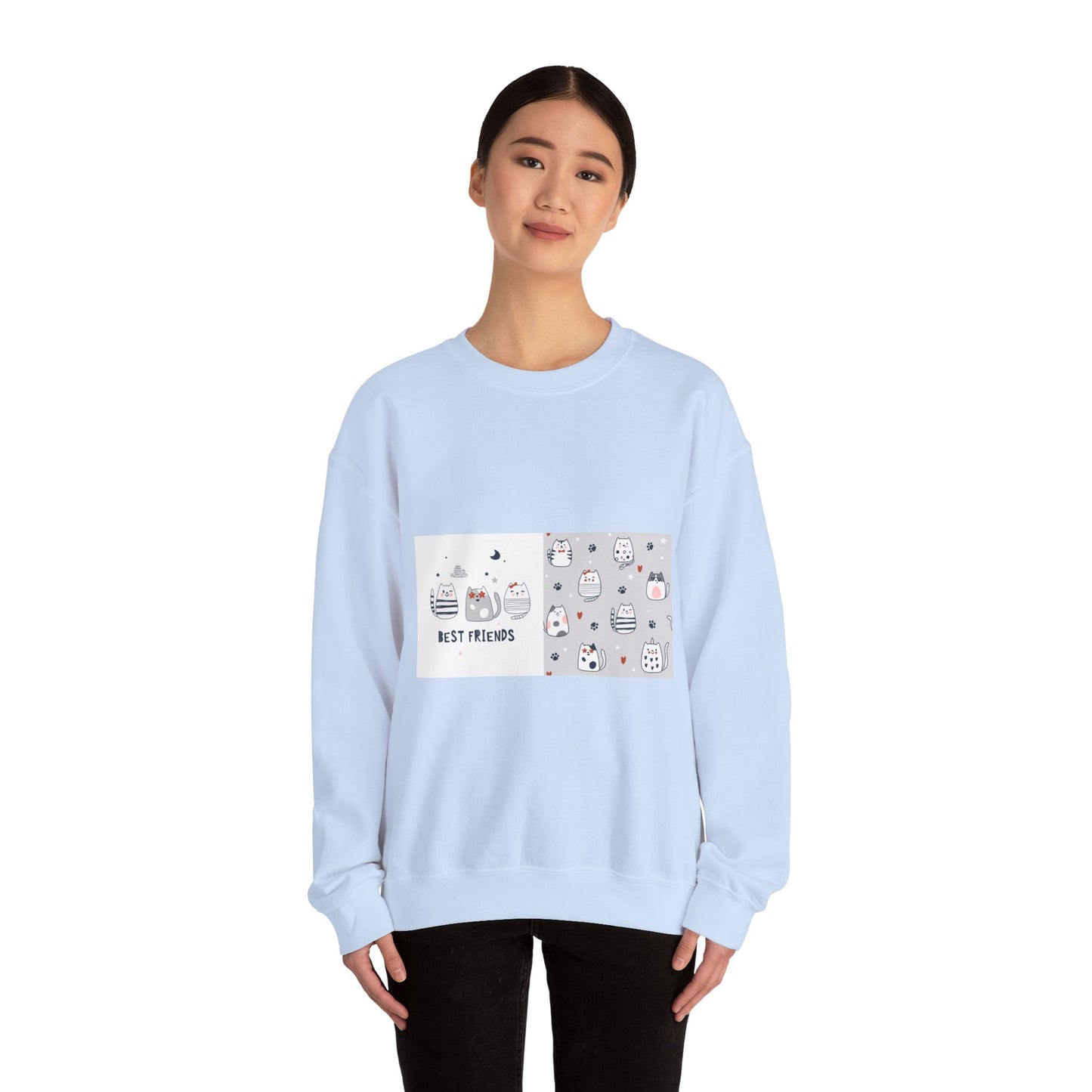 Best Friends Cat Crewneck Sweatshirt