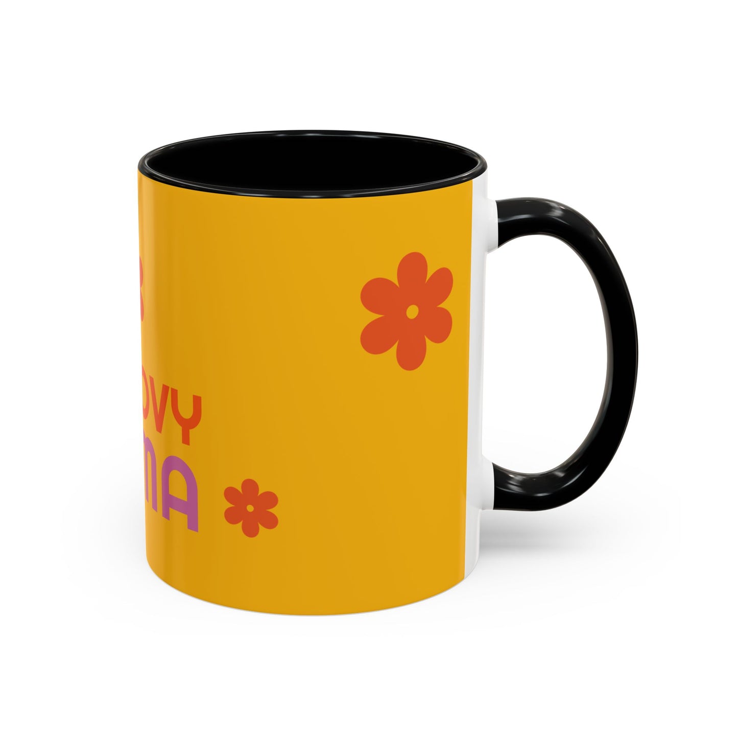 Groovy Mama Accent Coffee Mug - Fun Retro 11/15 oz Mug for Stylish Moms