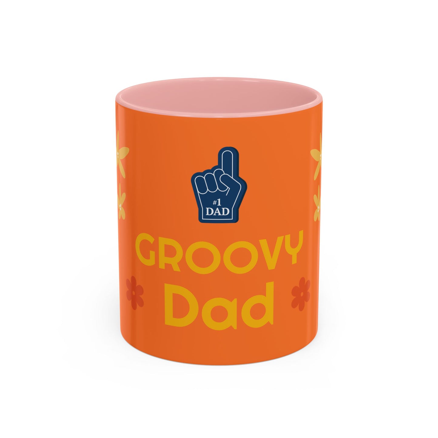 Groovy Dad Accent Coffee Mug - Fun Retro 11/15 oz Mug for Stylish Dads