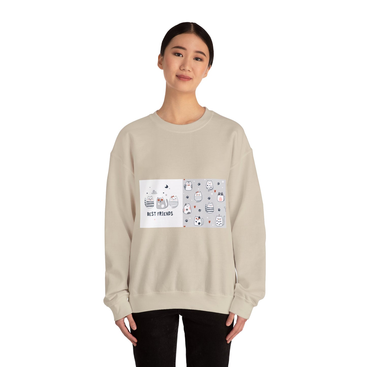 Best Friends Cat Crewneck Sweatshirt