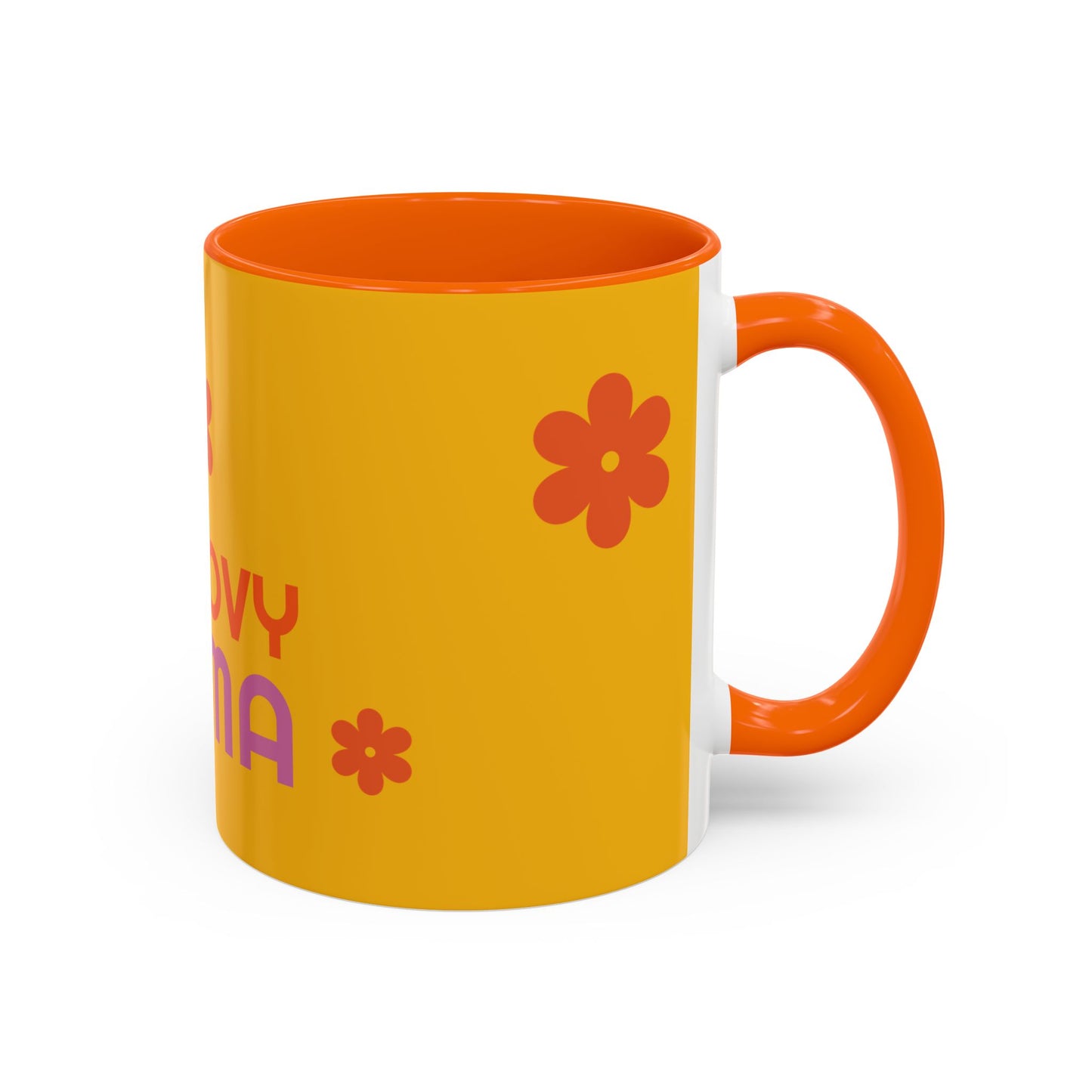 Groovy Mama Accent Coffee Mug - Fun Retro 11/15 oz Mug for Stylish Moms