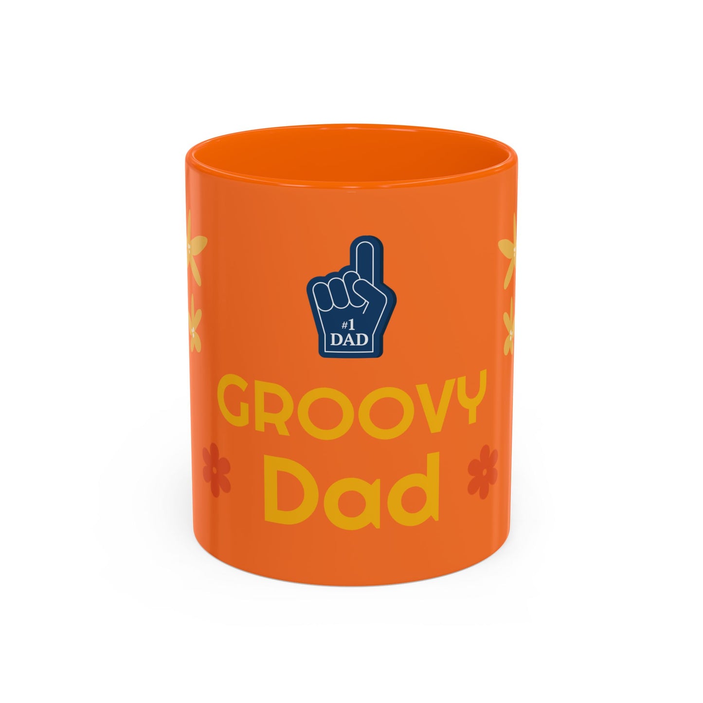 Groovy Dad Accent Coffee Mug - Fun Retro 11/15 oz Mug for Stylish Dads