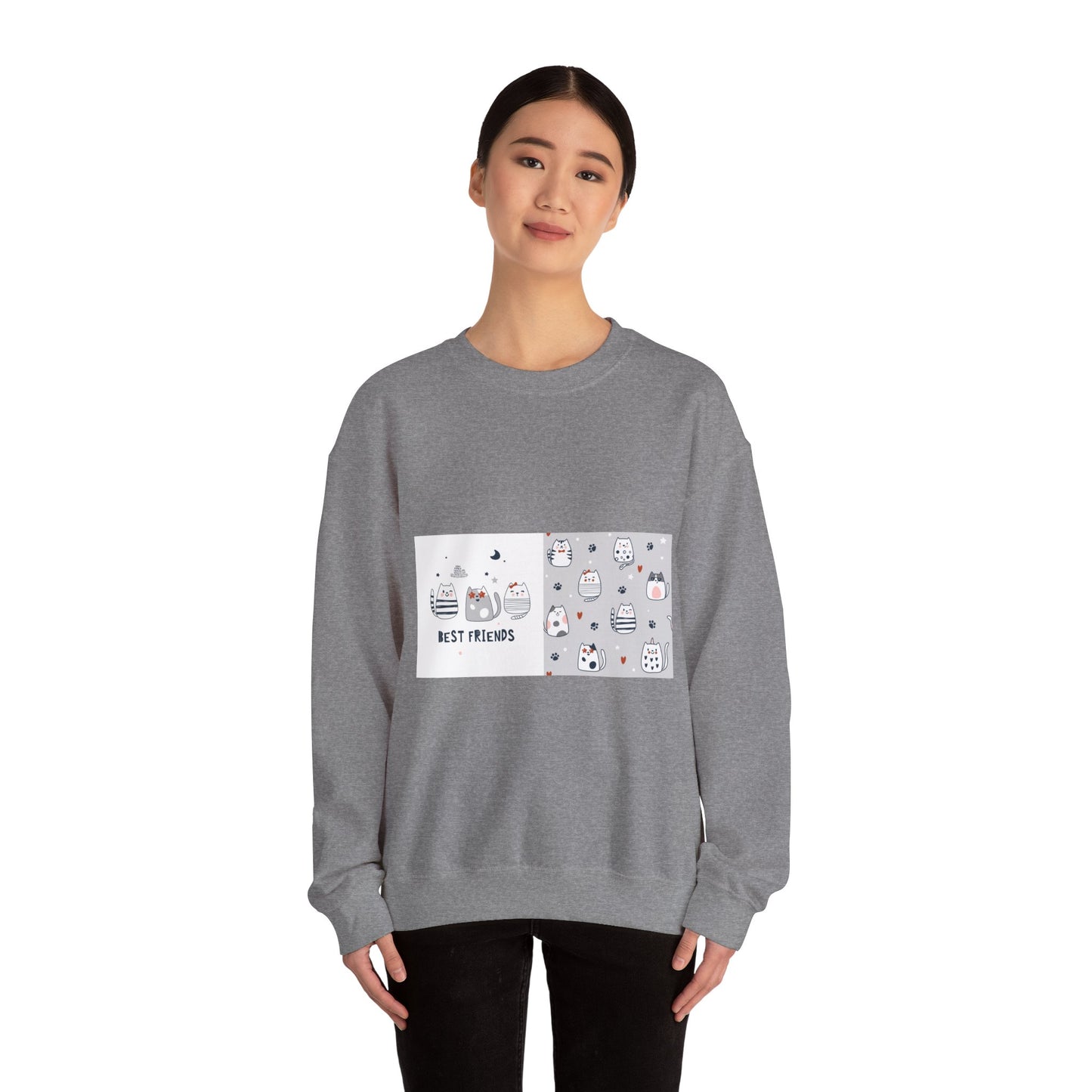 Best Friends Cat Crewneck Sweatshirt