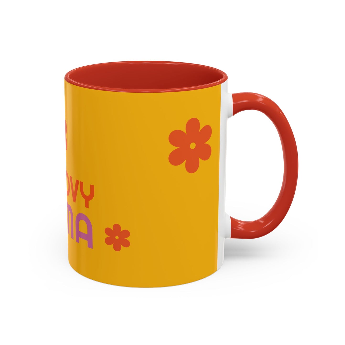 Groovy Mama Accent Coffee Mug - Fun Retro 11/15 oz Mug for Stylish Moms