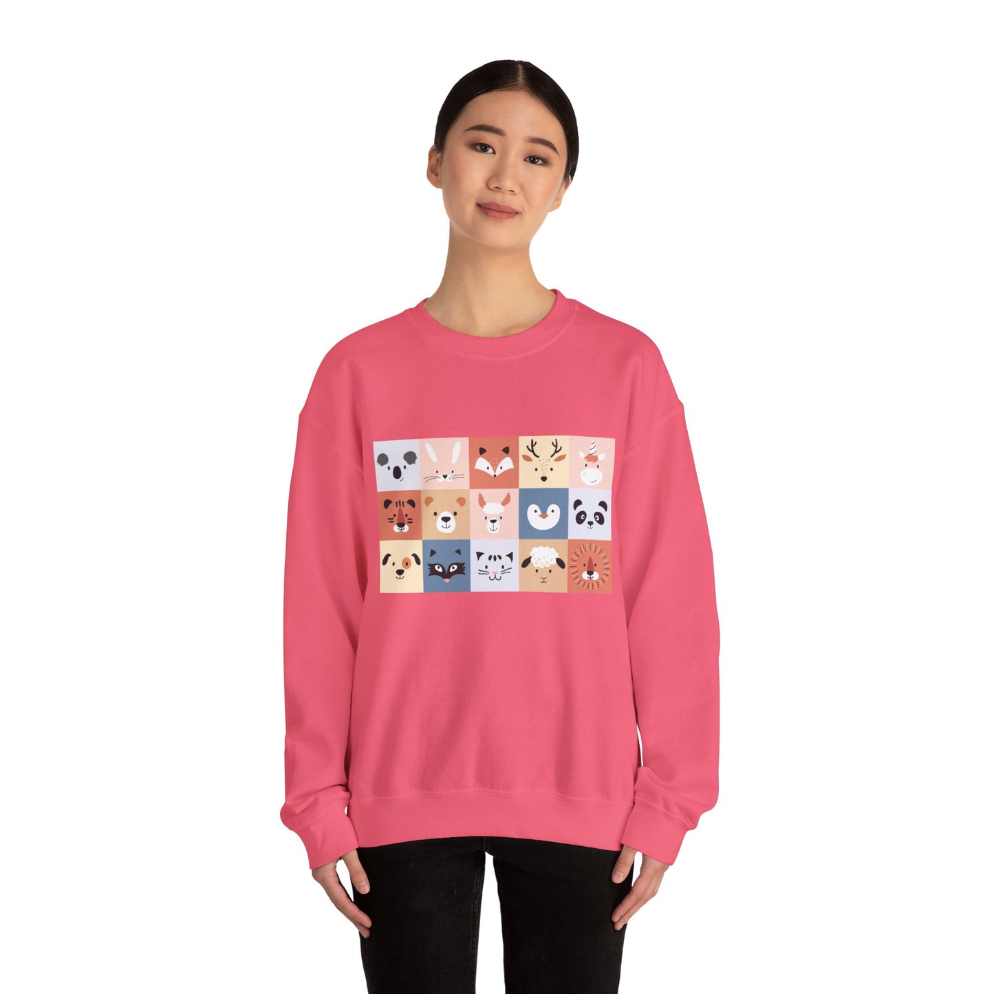 Cute Animal Friends Crewneck Sweatshirt Personalized