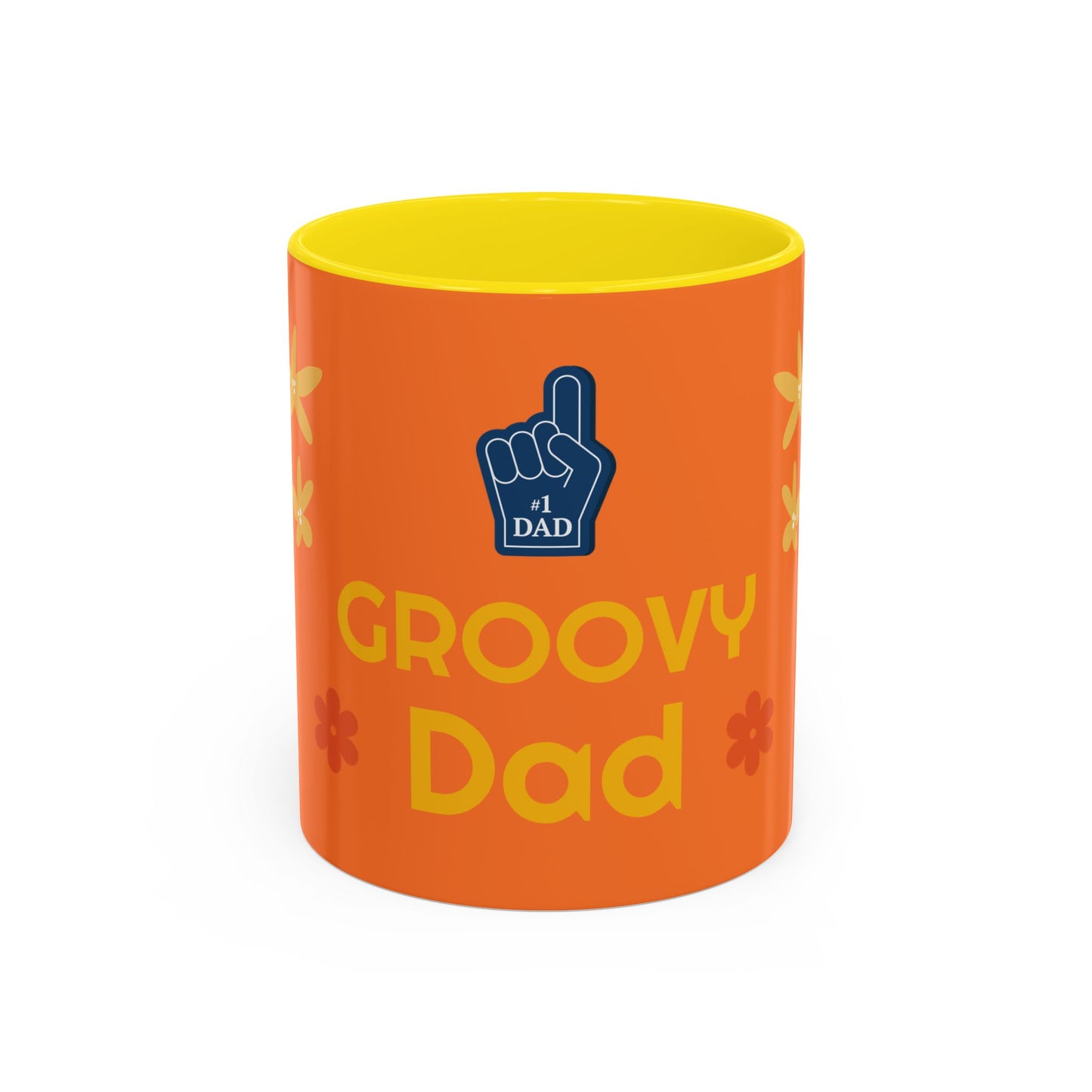 Groovy Dad Accent Coffee Mug - Fun Retro 11/15 oz Mug for Stylish Dads