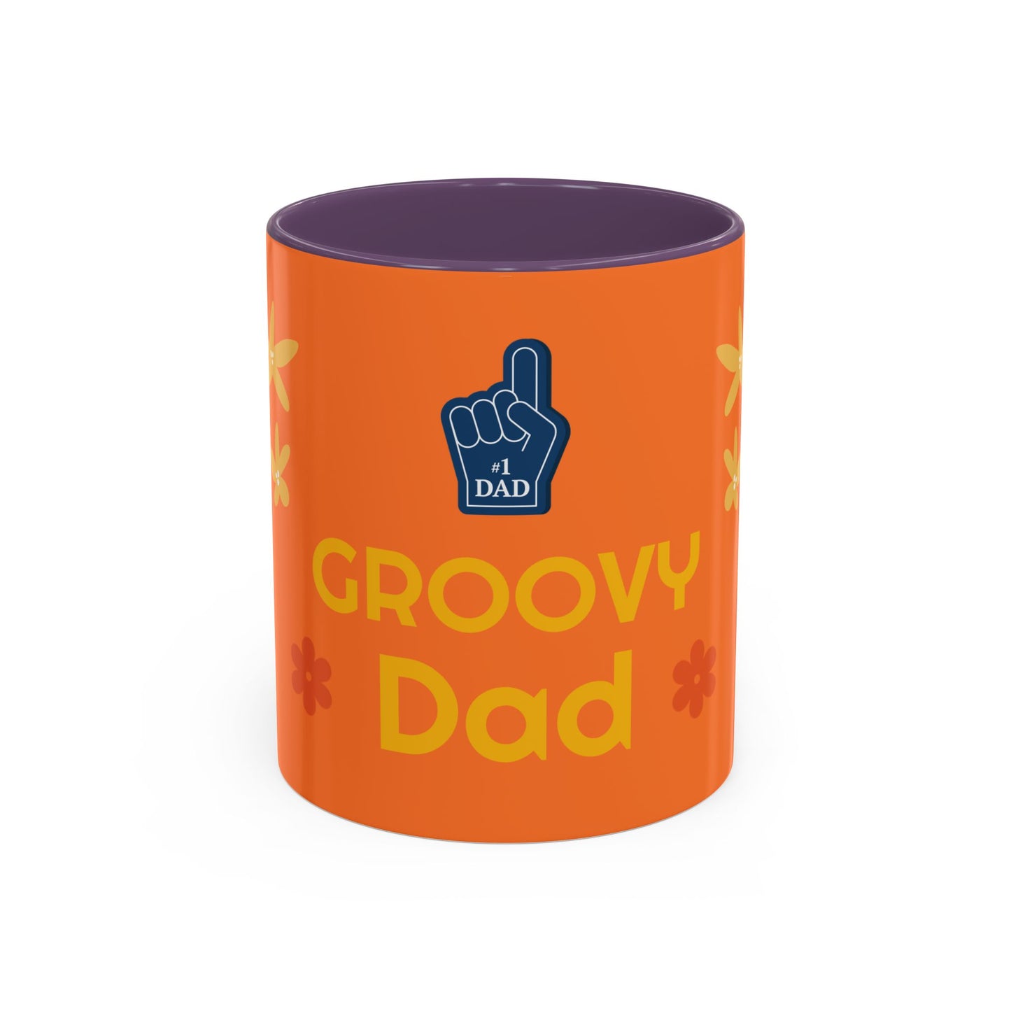 Groovy Dad Accent Coffee Mug - Fun Retro 11/15 oz Mug for Stylish Dads