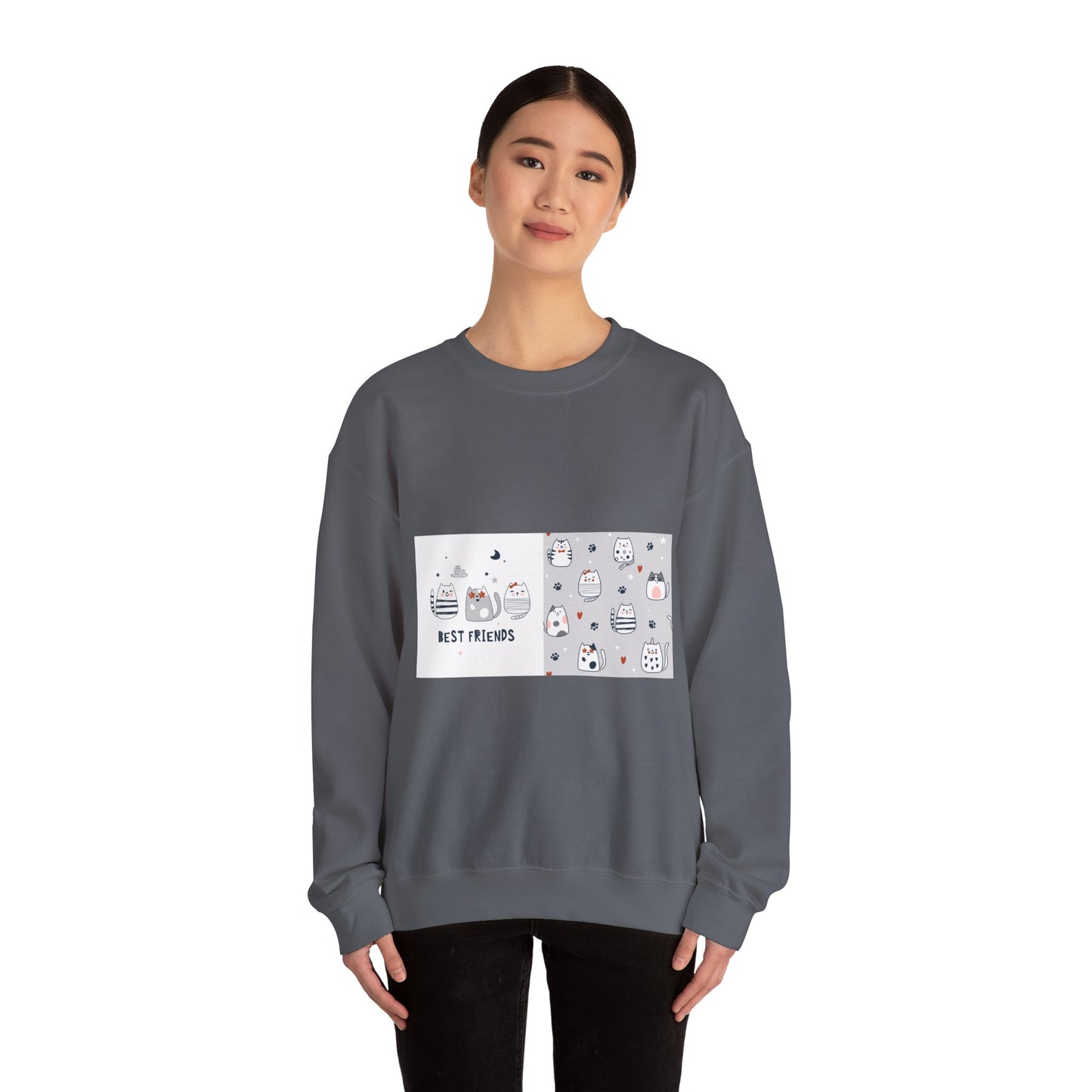 Best Friends Cat Crewneck Sweatshirt