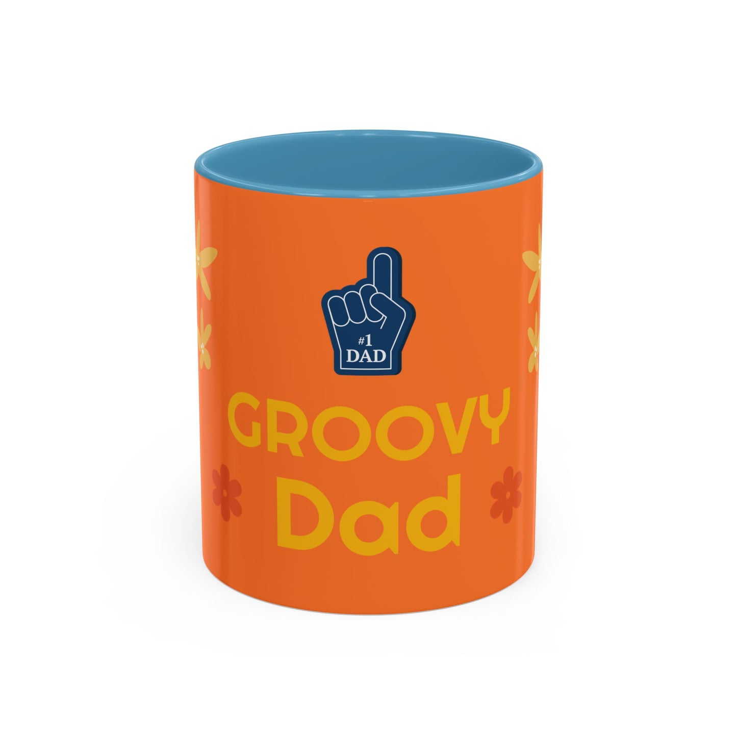 Groovy Dad Accent Coffee Mug - Fun Retro 11/15 oz Mug for Stylish Dads