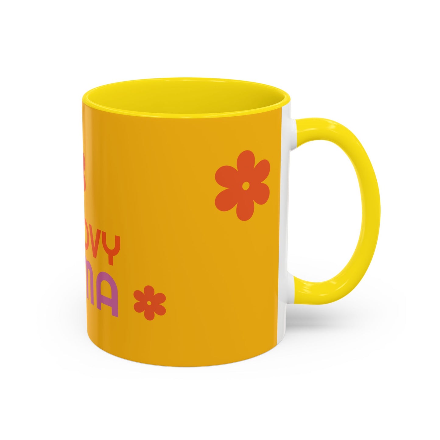 Groovy Mama Accent Coffee Mug - Fun Retro 11/15 oz Mug for Stylish Moms