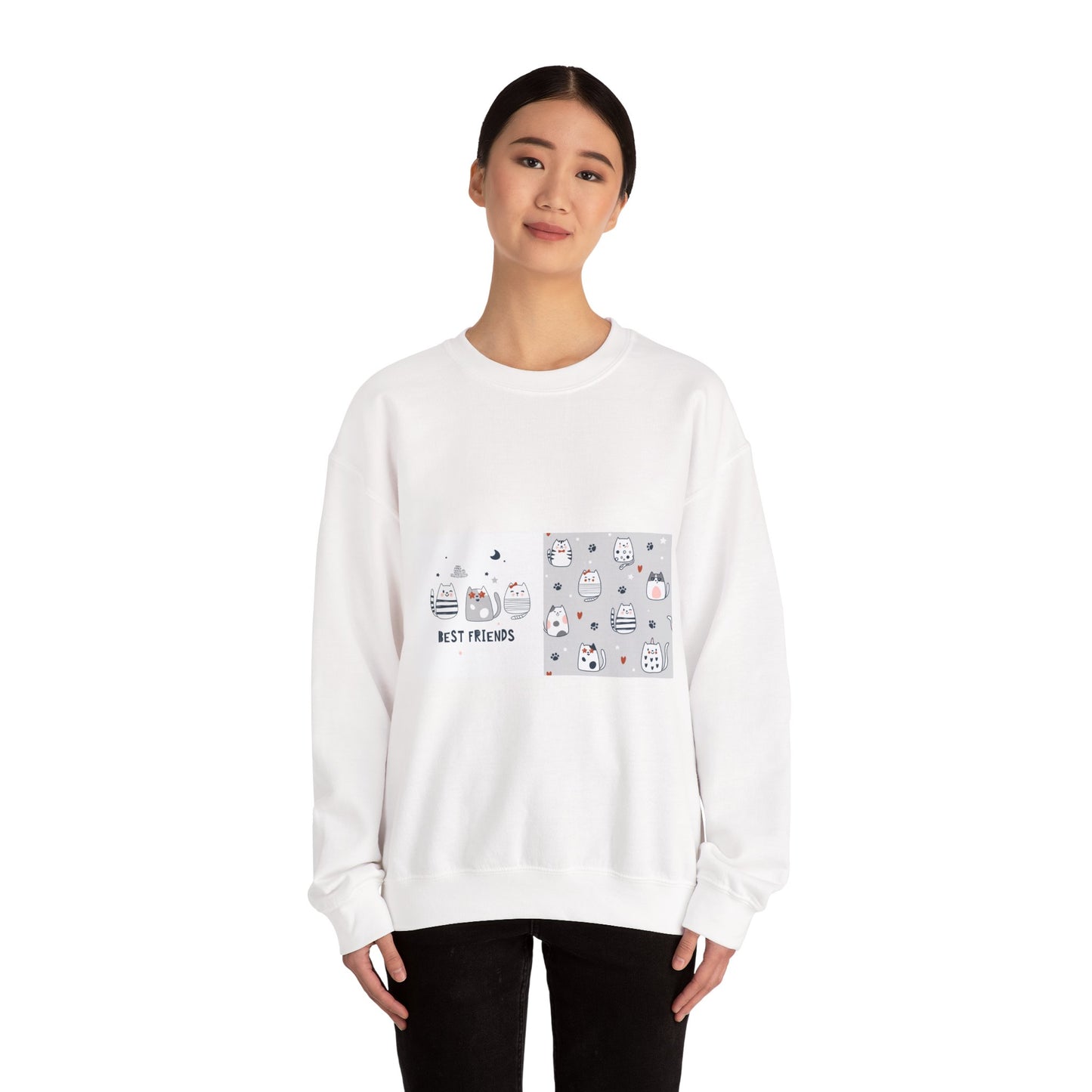 Best Friends Cat Crewneck Sweatshirt