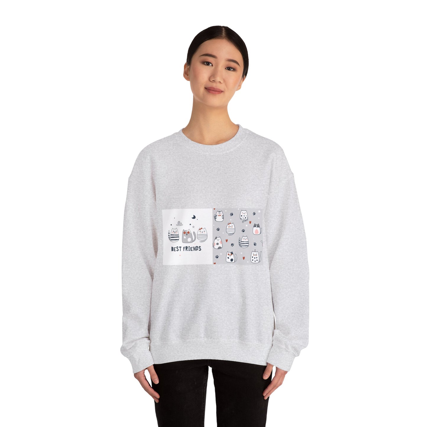 Best Friends Cat Crewneck Sweatshirt