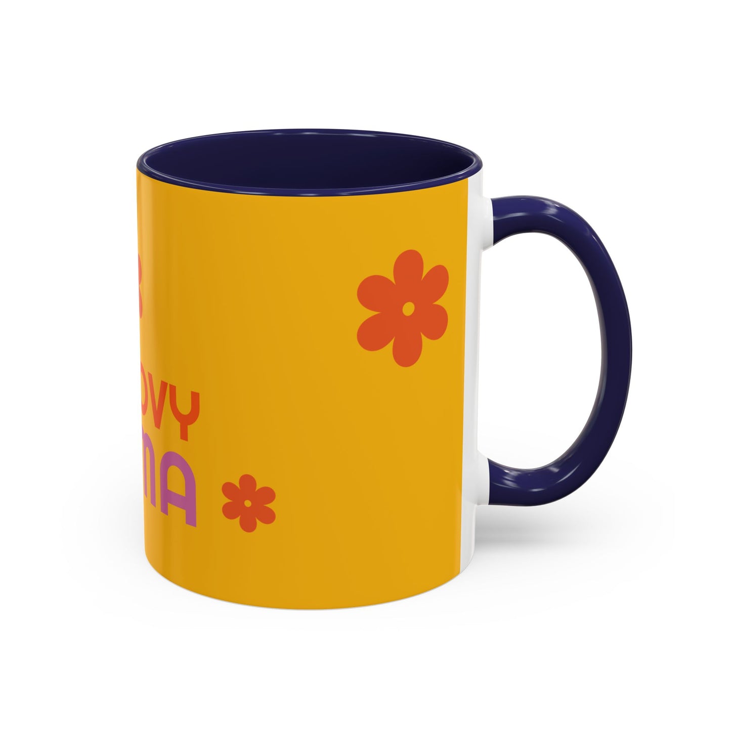Groovy Mama Accent Coffee Mug - Fun Retro 11/15 oz Mug for Stylish Moms