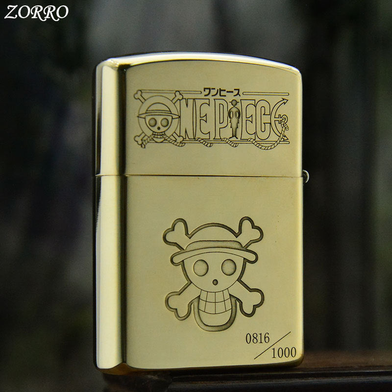 ZORRO Zorro Yellow Cartoon Wanted Brass Kerosene Lighter