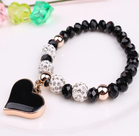 Elastic Crystal  Bracelet & Bangle Heart Bracelets