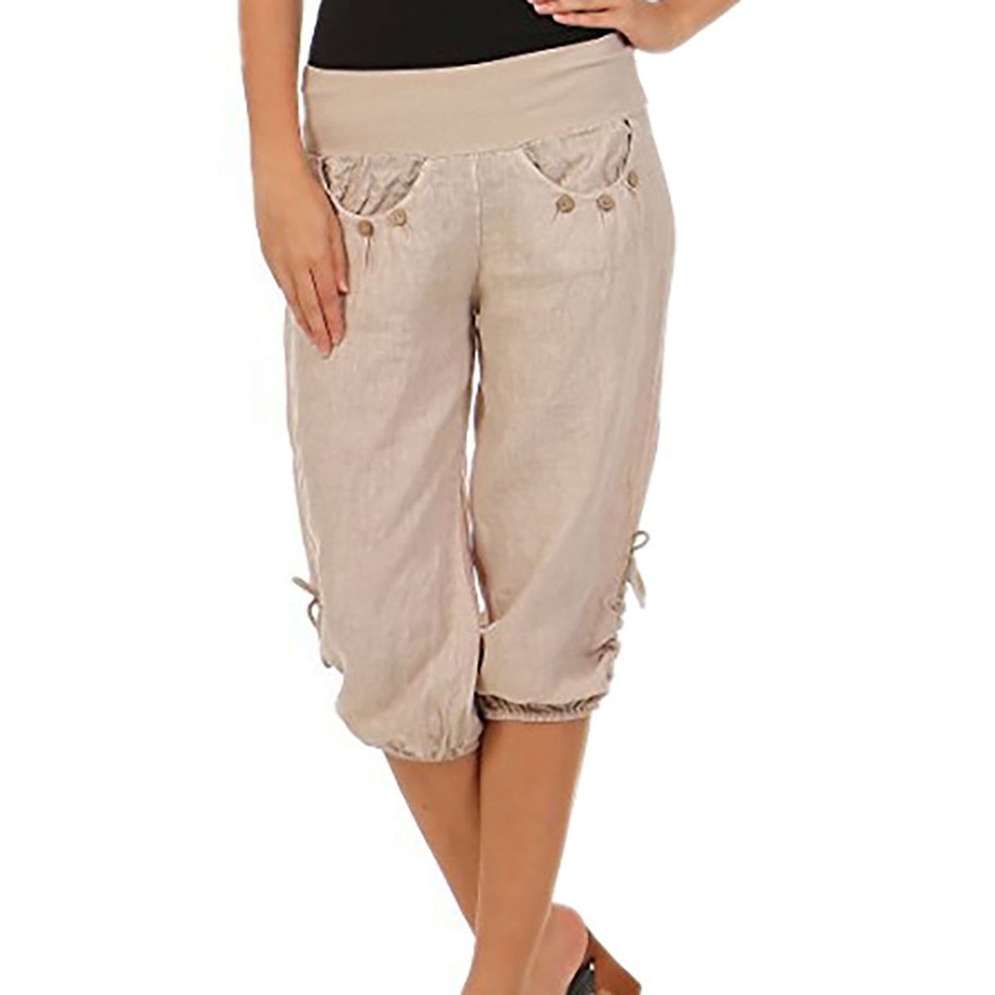 Fashion Casual Women's Loose Mid-waist Trousers