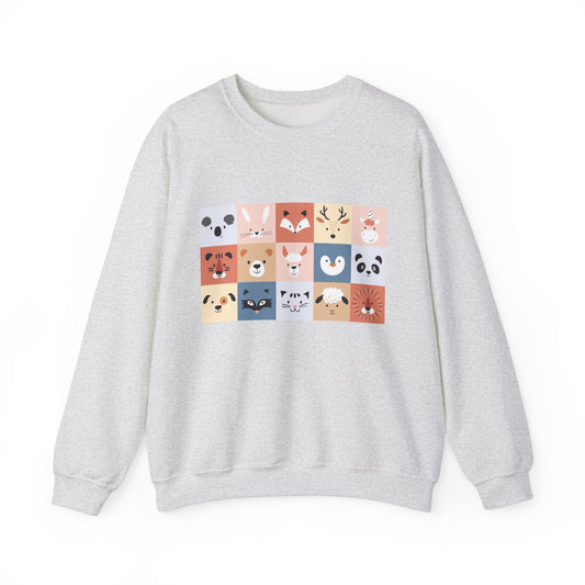 Cute Animal Friends Crewneck Sweatshirt Personalized