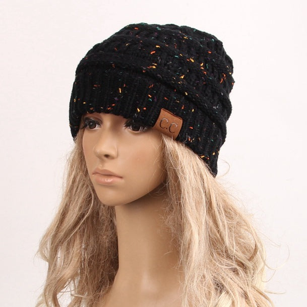 Ladies Fashion Knitted Warm Hat Mixed Color