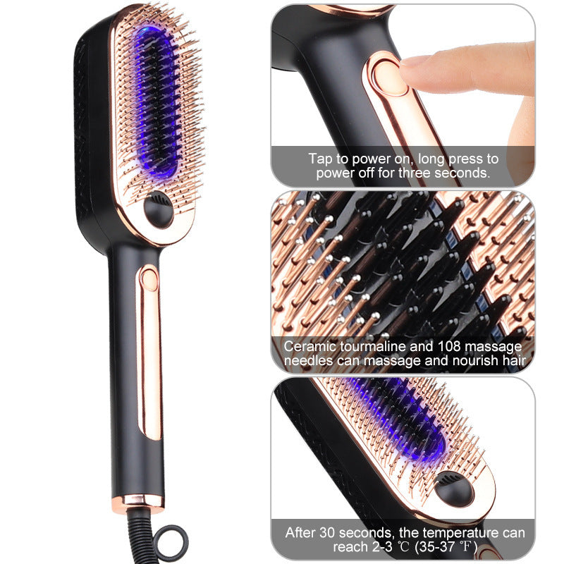 Ladies Ice Anion Blue Light  Comb Straight Hair