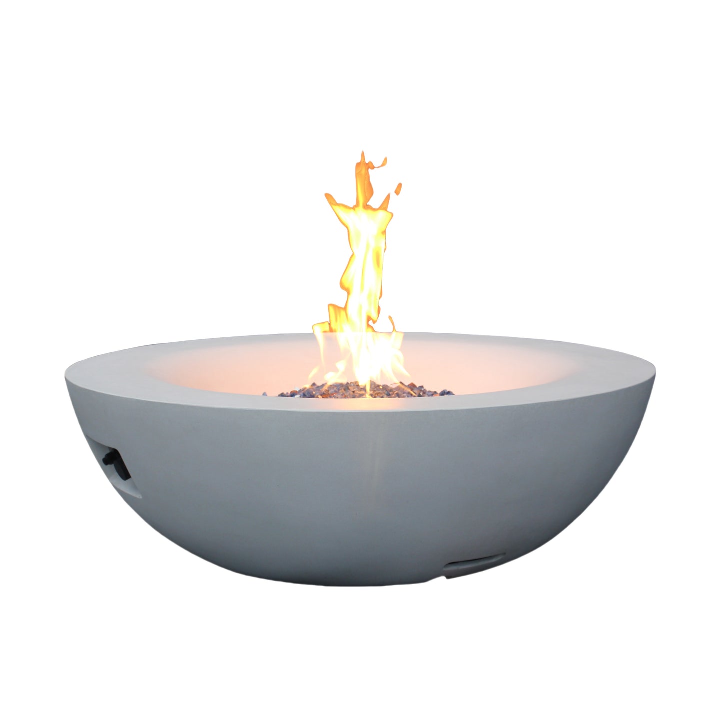 42 Inch Outdoor Concrete Propane gas Fire Pit bowl in Antique white color