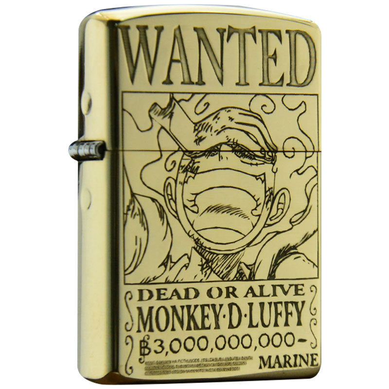 ZORRO Zorro Yellow Cartoon Wanted Brass Kerosene Lighter