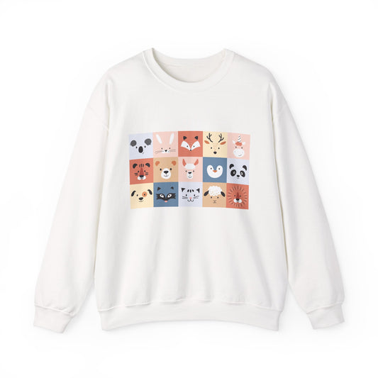 Cute Animal Friends Crewneck Sweatshirt Personalized