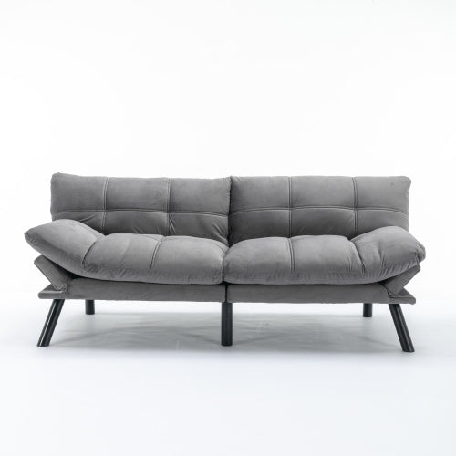 Light Grey Convertible Folding Modern Sofa Bed