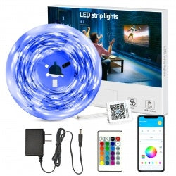 Bluetooth RGB Light Strip Set 50ft