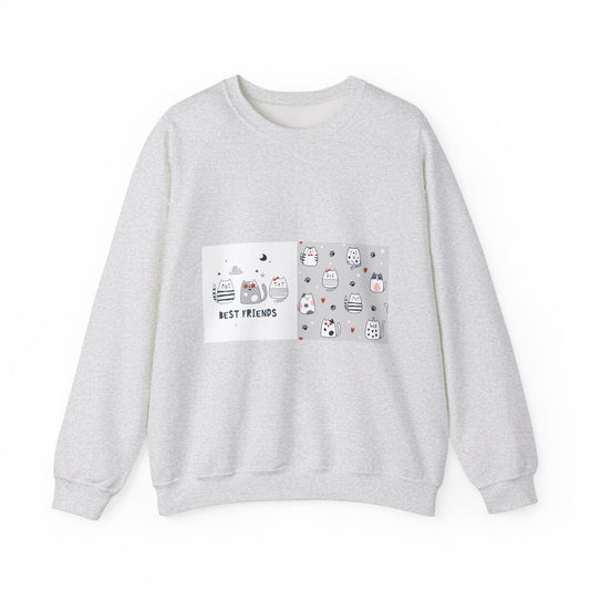 Best Friends Cat Crewneck Sweatshirt