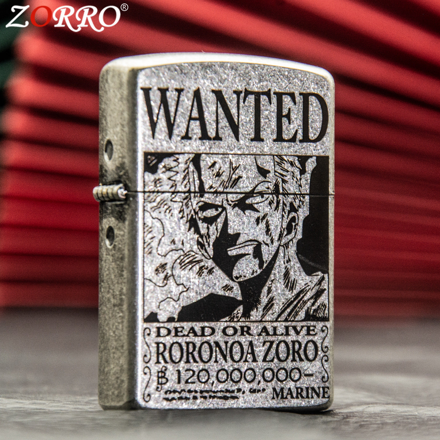 ZORRO Zoro Ancient Silver Pirate King Zoro Kerosene Lighter