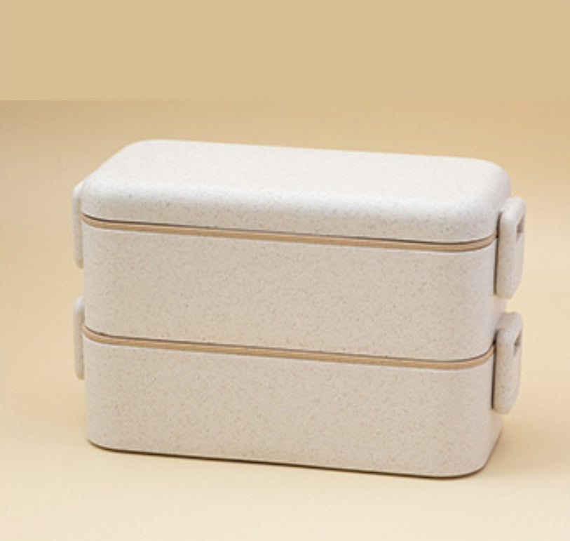 Straw Lunch Box Microwave Oven Multi-layer Lunch Box