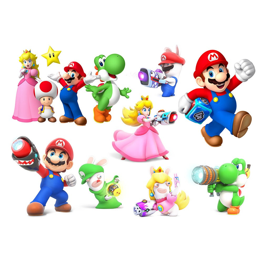 Mario stickers Super Mario stickers Children's room cartoon self-adhesive waterproof stickers wall stickers