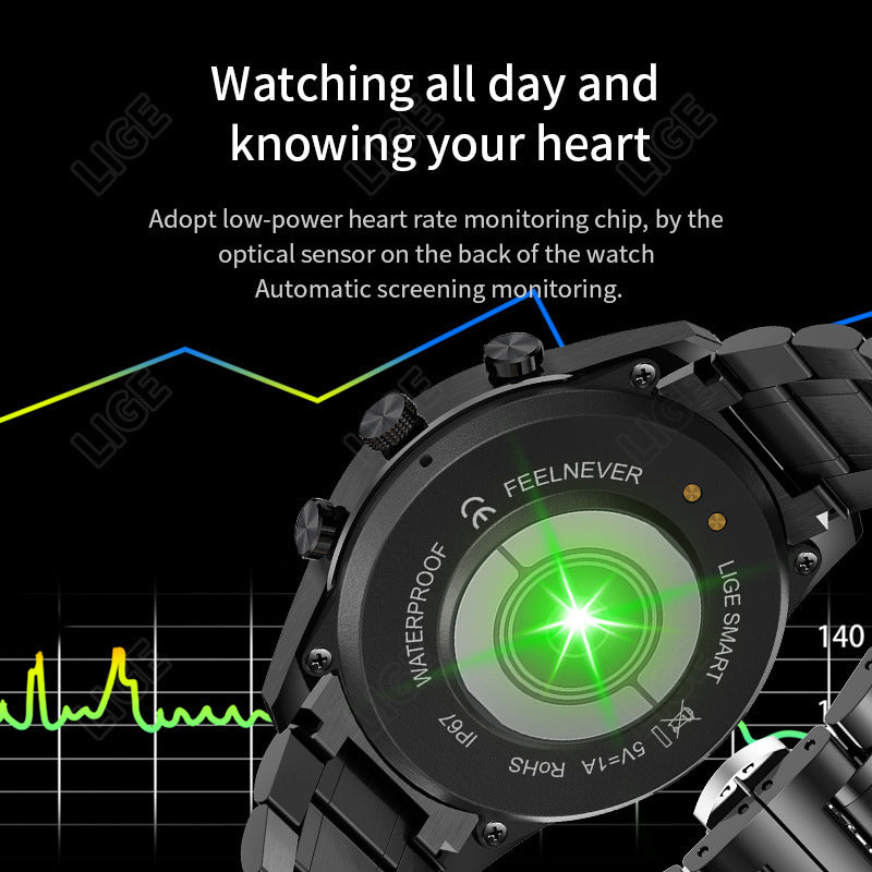 Bluetooth call smart watch pedometer sports multifunctional men's waterproof bracelet watch