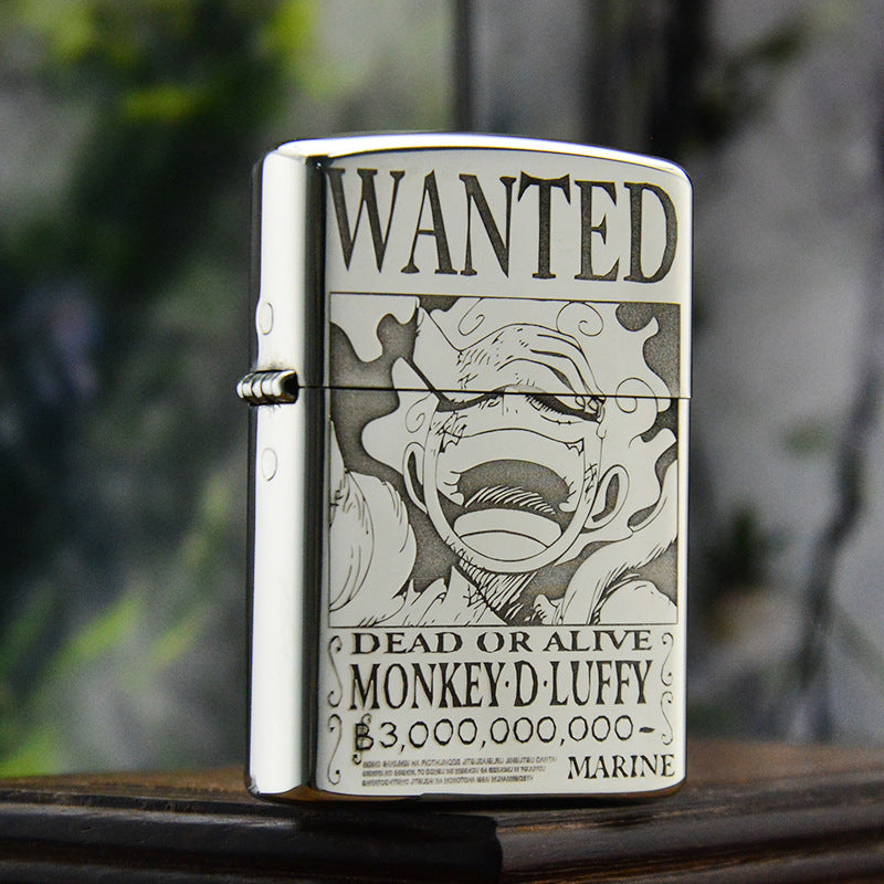 ZORRO Zorro Yellow Cartoon Wanted Brass Kerosene Lighter