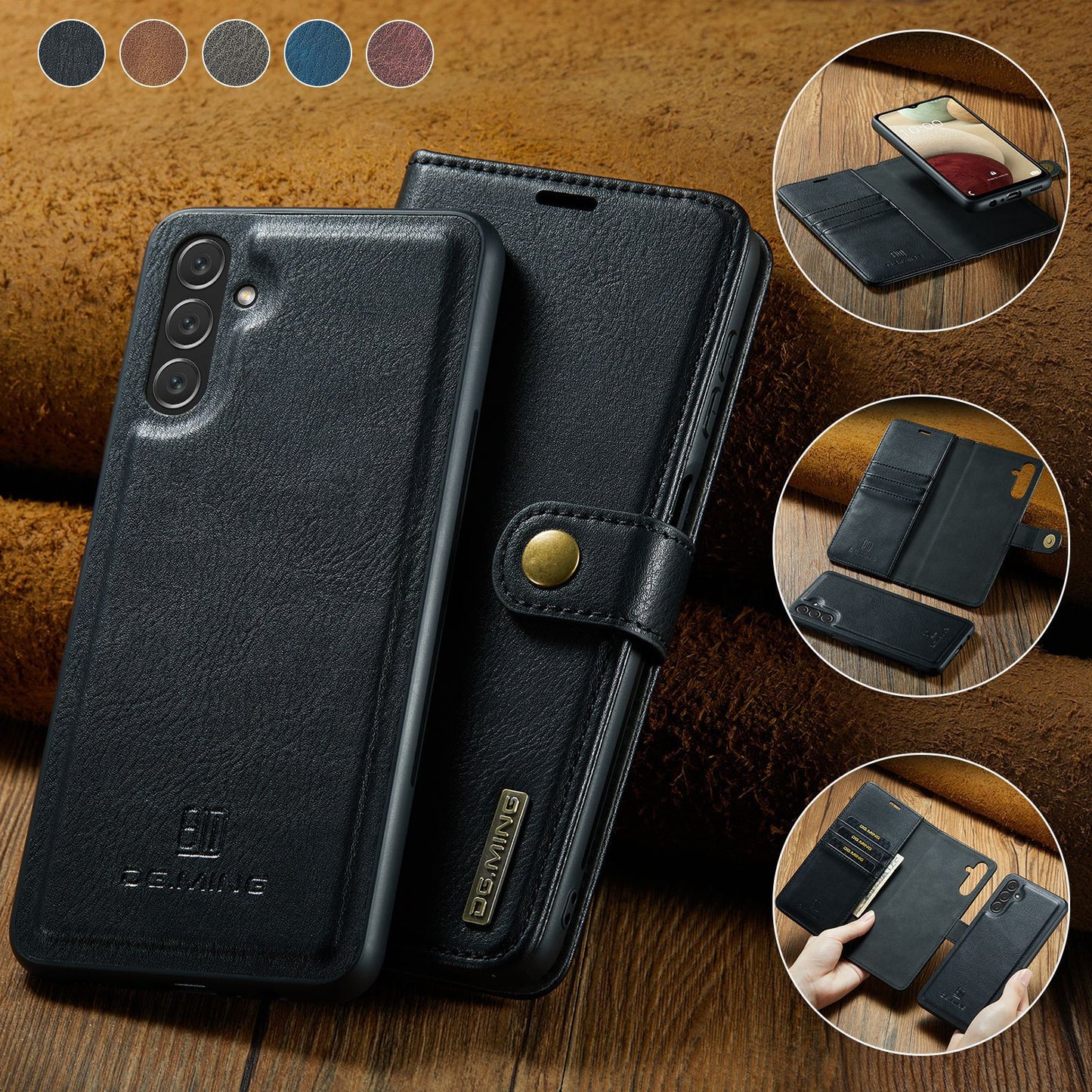 Applicable S22 Strong Magnetic Separation Wallet Protective Phone Case