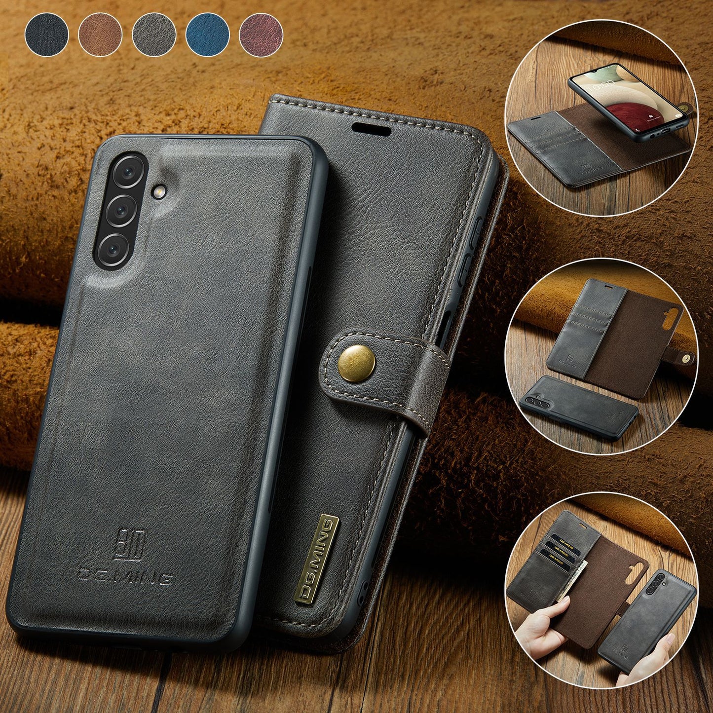 Applicable S22 Strong Magnetic Separation Wallet Protective Phone Case