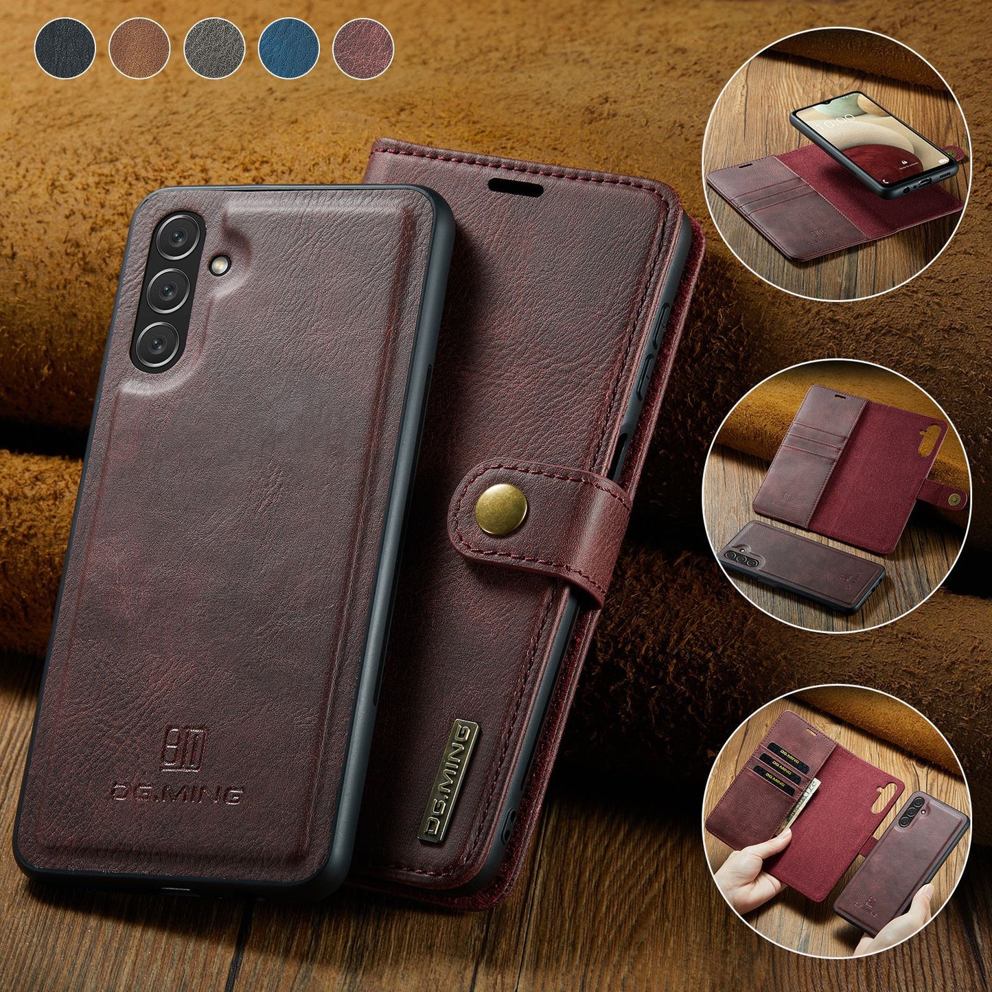 Applicable S22 Strong Magnetic Separation Wallet Protective Phone Case