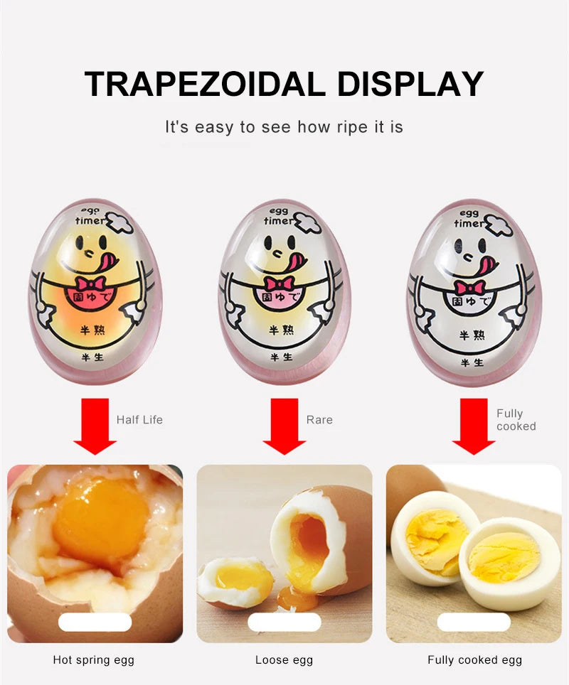 Color Changing Egg Timer Boiled Egg Perfect Color Change Timer Durable Boiled Egg Tools Creative Egg Timer Kitchen Gift 2023