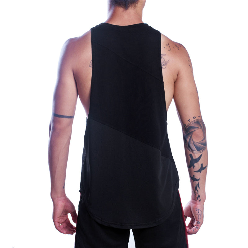 NEW Bodybuilding Sporty Tank Tops Men Gym Fitness Workout Sleeveless Shirt Male Stringer Singlets Summer Casual Loose Undershirt