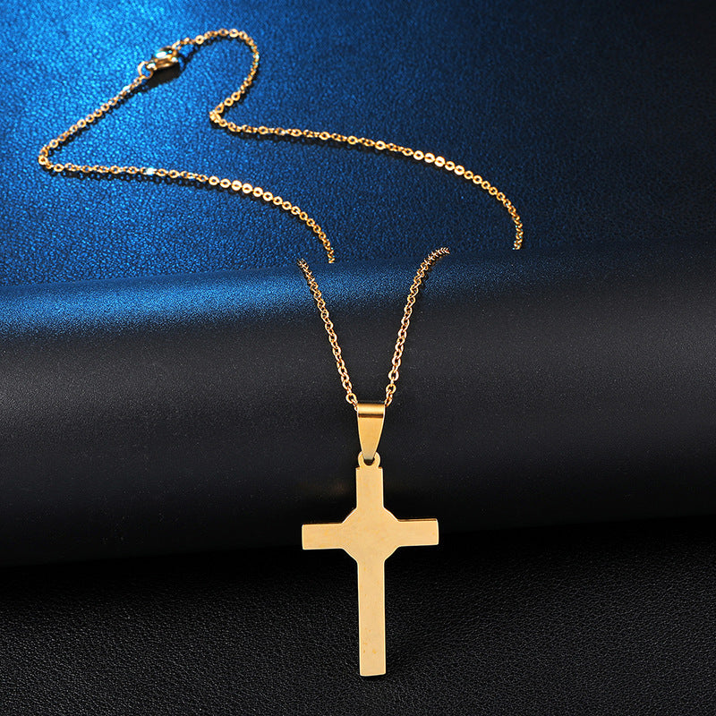 Stainless Steel Virgin Mary Cross Pendant