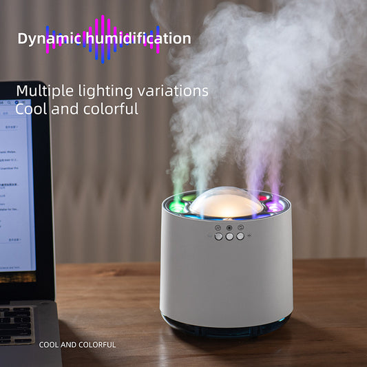 Wholesale Voice Control Colorful Led Lamp Humidifier 800ml USB Cool Mist Ultrasonic Smart Home H20 H2o Dynamic Air Humidifier